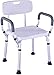 sedia da bagno Sgabelli, sedile doccia doccia doccia sedia da doccia, sgabelli da doccia in lega in lega di alluminio con sedia da bagno bianca ad alta sedia da bagno ad alto slip regolabile applicare