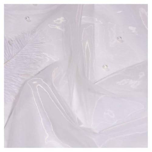 Organza brillant 1,5m pour structurer un vêtement DIY sans alourdir la silhouette