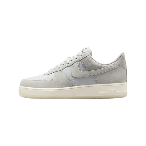 Nike Air Force 1 '07 LV8 Men's Shoes (FZ5222-001, Light Smoke Grey/Metallic Gold/Pale Ivory/Light Smoke Grey) Size 11