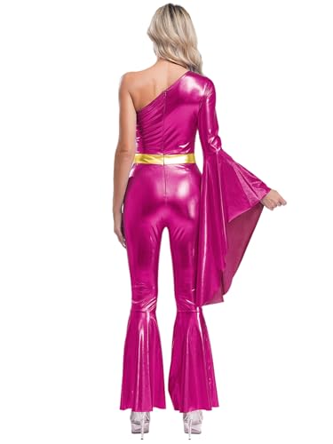 Combinaison retro 70s femme pour dissimuler les complexes en soiree