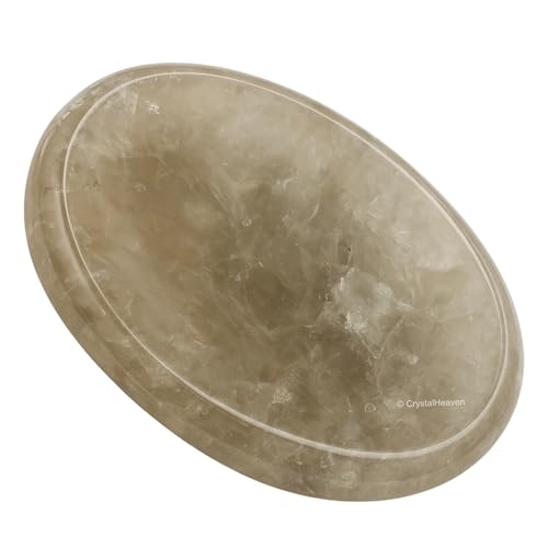 Image of Crystal Heaven Certified Smoky Quartz Thumb Worry Pebbles Stones Anxiety Stress Relief Massage - Aaa Grade Original Healing Gemstone Agate Rubbing Stone Yoga Meditation Spiritual Reiki Feng Shui