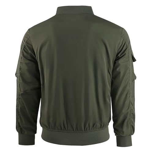 Chaqueta softshell militar para hombre, cortavientos ligero con cremallera 7