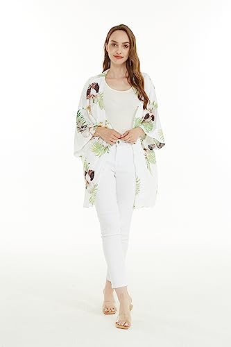 Image of Women's Hawaiian Open Front Kimono Top Signature Prints | Open Front Design; Lightweight Rayon; Signature Tropical Prints; Relaxed Fit; Resort Vacation Style