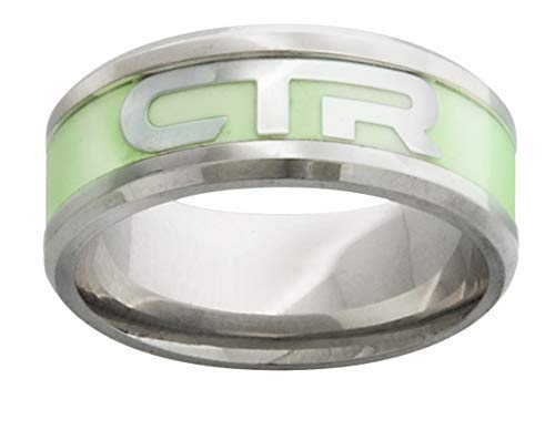 One Moment In Time J199 Size 8-12 Stainless Steel Illuminate Ring Ring Mormon LDS CTR2
