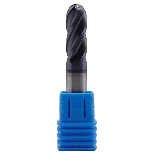 Image of BestParts 3 /8 inch 4 Flute Ball Nose Solid Carbide End Mill - AlTiN Coated | 30 Degree Helix, 3 /8 inch Cutting Diameter, 3 /8 inch Shank Diameter, 1 inch Length of Cut, 2-1 /2 inch Overall Length