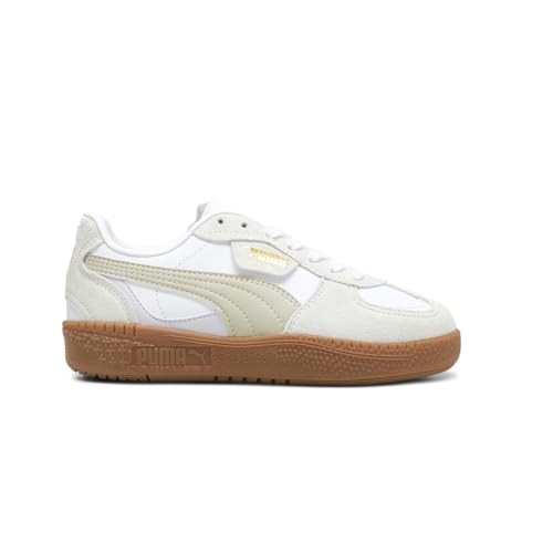 PUMA Kids Girls Palermo Moda Lace Up Sneakers Shoes Casual - Beige, White - Size 5 M