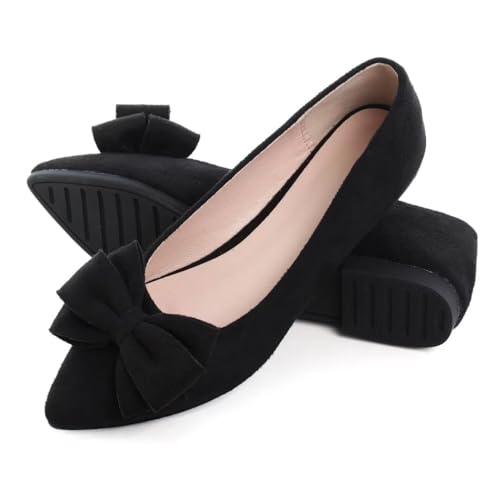 Image of TN TANGNEST Women Fashion Bowknot Flats Comfort Pointed Toe Dress Shoes