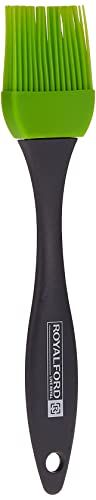 Image of Royalford Kitchen Brush - Marinating and Basting Brush with Ergonomically designed Polymer Handle - Nylon Bristles helps to glaze marinade over food evenly, black