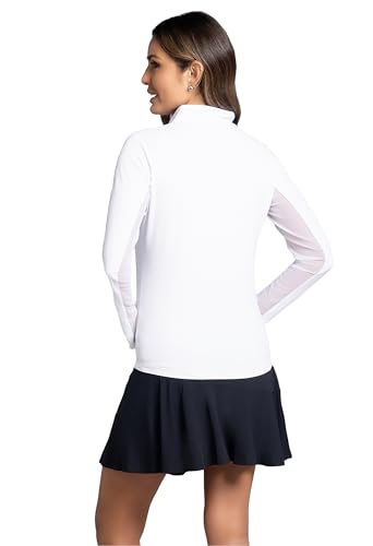 IBKUL Athleisure Wear Sun Protective UPF 50+ Icefil Cooling-Solid Long Sleeve Mock Neck Top-80000