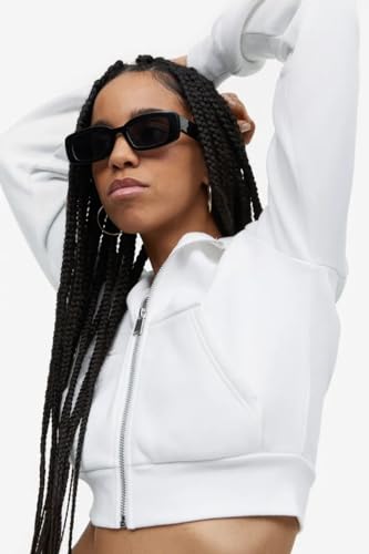 Image of Solid Women's Casual Zipper Hoodie for Winter