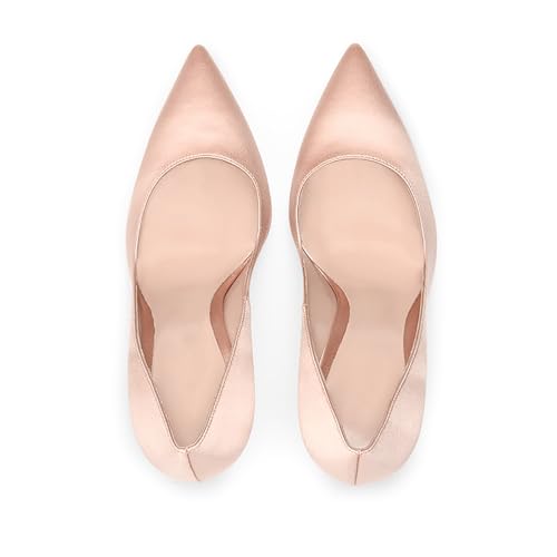 Sexy Closed Pointed Toe Pumps for Women, Fashion Solid Color Stiletto Heels, Elegant Comfortable Slip On Wedding Party Dress High Heels Shoes3