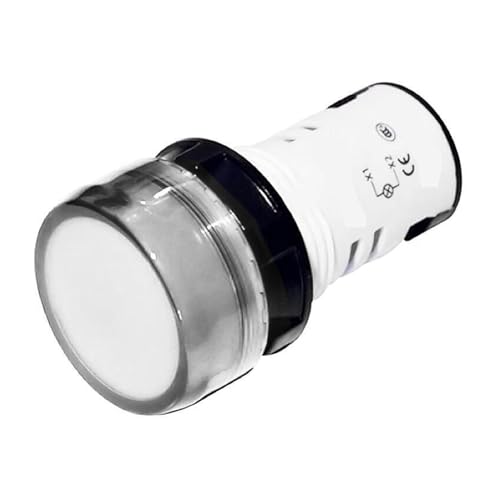Voyant lumineux pour armoire industrielle 22 mm LED blanc 220V CC plastique