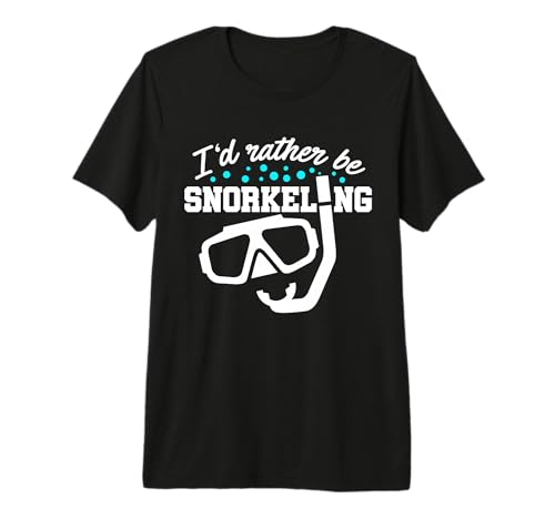 I'd Rather Be Snorkeling Snorkeler Apnoe Diver Scuba Diving Premium T-Shirt