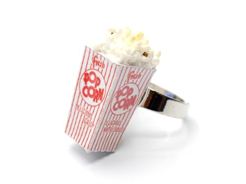 Bague pop-corn en argile polymère fait main taille unique Miniblings