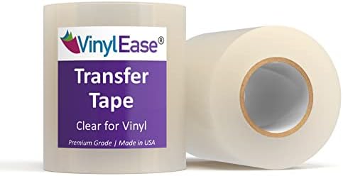 Vinyl Ease 6 inch x 300 feet roll of Clear Vinyl Transfer Tape with a HIGH Tack Layflat Adhesive. American Made Application Tape for Craft Cutters and Sign Makers V0800