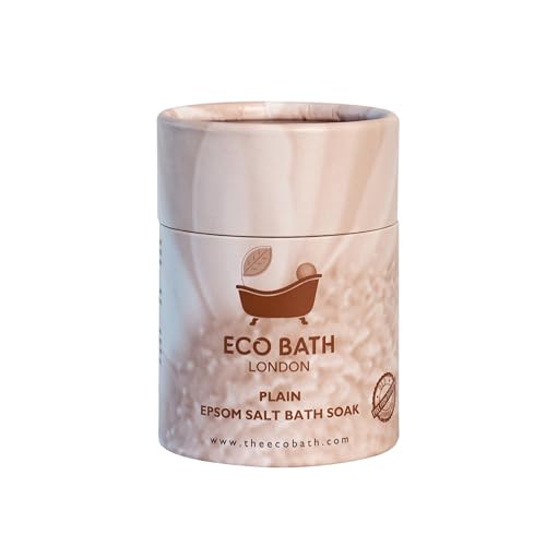 Image of Eco Bath London Plain Unscented Epsom Salt Bath Soak - Tube 8.8 oz (250 g), Made in UK, Pure Magnesium Bath Salt