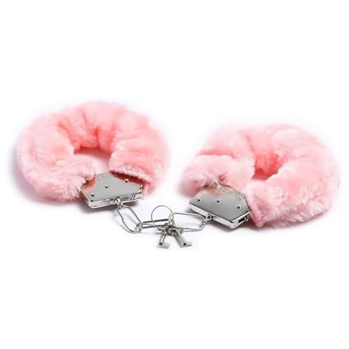 Soft Leather Hand-Cuffs Bracelet with Connect Chain Hook, Adjustable Lock Buckle Ankle Bracelets Cosplay Hand-Ankle Cuffs Accessory