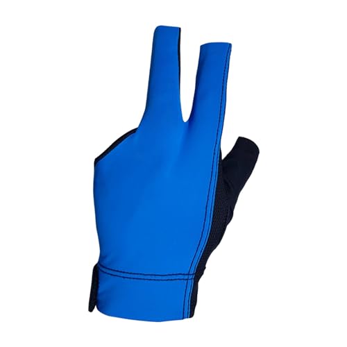 Lljsszr Billiard Gloves with Three Fingers for Snooker and Pool, Blue