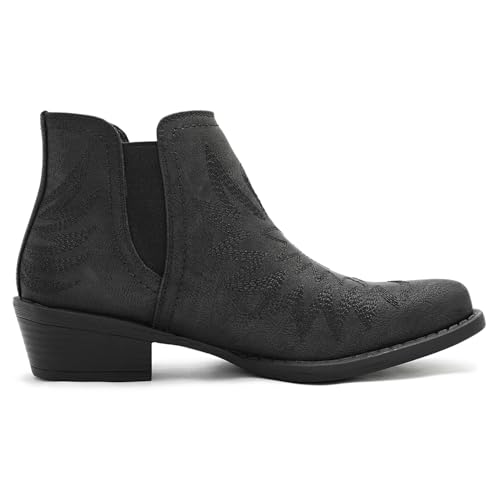 Image of GLOBALWIN Women's Cowgirl Boots Pull On Ankle Booties