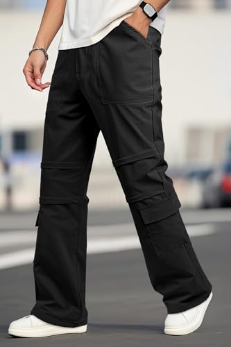 GINGTTO Mens Cargo Pants Relaxed Fit Stretch Cargos for Men Waterproof Outdoor Pants3