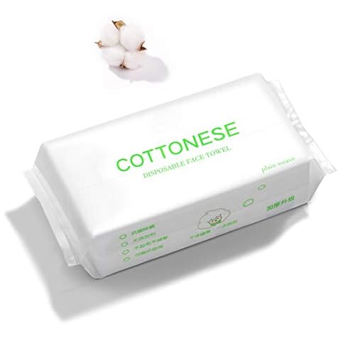 GothicBride Disposable Face Towel Facial Cotton Tissue Pure Cotton Dry Wipes Soft Makeup Remover Towel for Sensitive Skin Portable (90 Counts) Cover