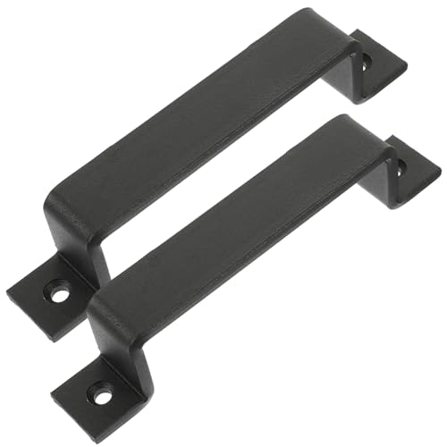 Toyvian 2個 ヴィンテージブラックスライドドアハンドル 属製滑動ドア取っ手 キッチン キャビネット クロー 用丈夫な引き戸取手