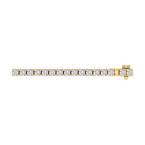 Image of 2 to 7 Carat Natural Diamond Tennis Bracelet for Women in 14K Gold (7 Inch) - IGI Certified (I1-I2 Clarity)