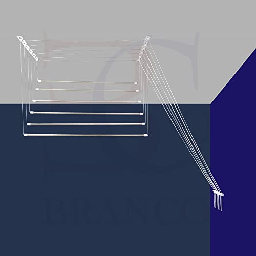 Image of CIPLA PLAST Heavy Duty Rust Proof UV Protected Nylon Ropes | Ceiling Pulley Operated Individual Drop Down Drying Rack | Ceiling Clothes Hanger /Stand for Balcony /Bathroom