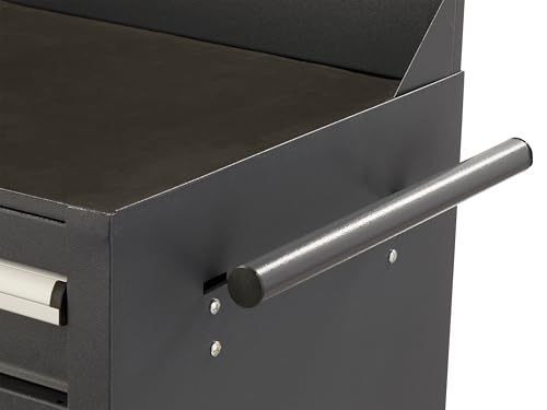 The WORKPLACE Depot Tool Cabinet with Pegboard, Lockable Grey Steel Tool Box on Wheels with 5 Drawers, Adjustable Shelf Cupboard, Peboard & Handle for Storing Tools 7 The WORKPLACE Depot Tool Cabinet with Pegboard, Lockable Grey Steel Tool Box on Wheels with 5 Drawers, Adjustable Shelf Cupboard, Peboard & Handle for Storing Tools - Image 7