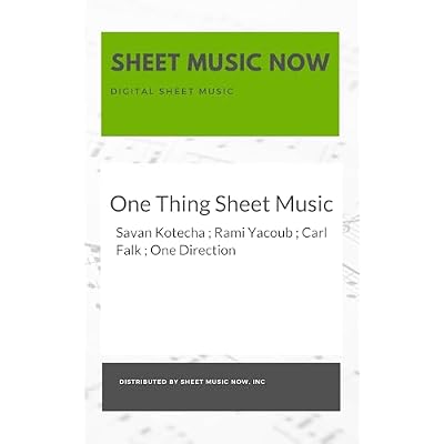 One Thing Sheet Music