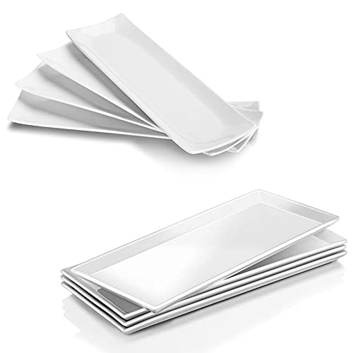 DOWAN 14-Inch Sushi Plate Set of 4 Rectangular