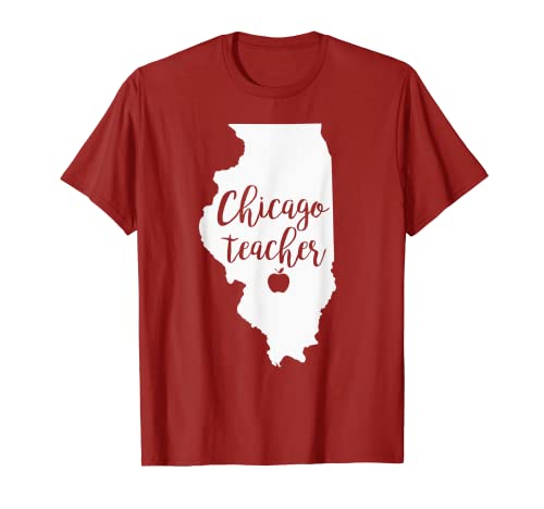 Chicago Teacher Red For Ed Illinois Public Education - Figura decorativa, color rojo Camiseta