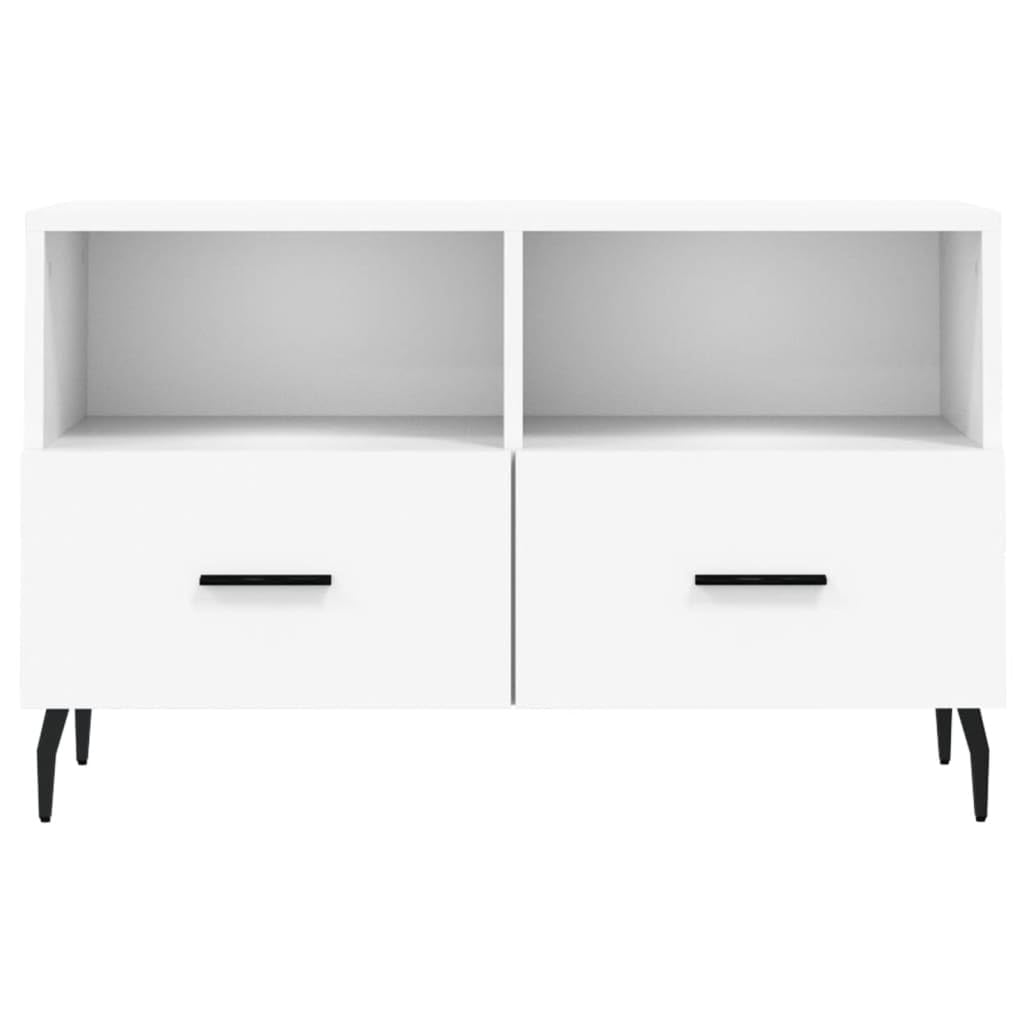 Mobile TV bianco, 80 x 36 x 50 cm, in legno