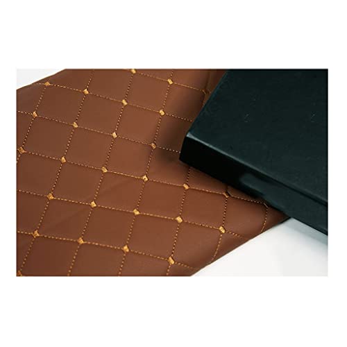Tissu faux cuir simili cuir marron stretch fin 1.4X5.5m pour patchwork