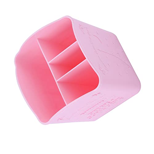 Boîte de Rangement Imprimée Tour, Conteneur Cosmétique de Papeterie pour Bureau de Maquillage, 3 Couleurs, Légère (PINK)