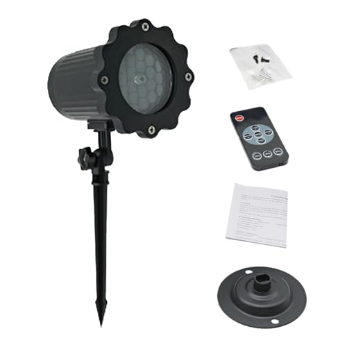 Projecteur de Noël Neige Tombante Rotation 360 Fêtes Jardin