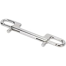 Stainless Steel Double Ended Bolt Snap Hook, Diving Double Ended Snap Clips Double Eye Bolt Snap Hooks Buckle Chain Diving Clips