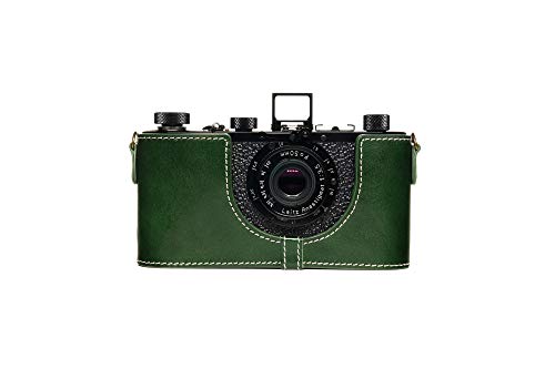 Étui de protection en cuir vert pour Leica I II III anti-rayure