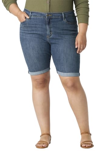 Image of Levi Strauss Signature Gold Women's Mid-Rise Bermuda Shorts Stretch Denim (Available in Plus Size)