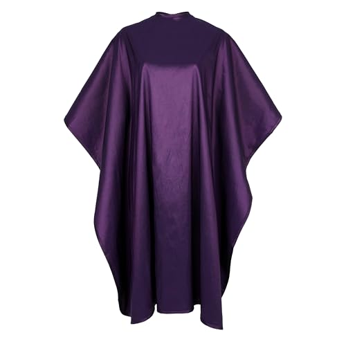 JNxcel Premium Quality Water Repellent Nylon/Polyester Fabric Hair Salon & Barber Hair Cutting & Shampoo Cape with Snap Closure (Purple Plum) … JNxcel Premium Quality Water Repellent Nylon/Polyester Fabric Hair Salon & Barber Hair Cutting & Shampoo Cape with Snap Closure (Purple Plum) …