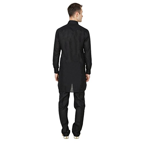 Conjunto Pathani de lino Kurta para hombre ropa tradicional ligera de dos piezas 3