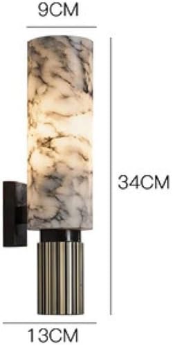 Lámpara de pared de mármol de mediados de siglo con acabados de lujo en oro y blanco 7