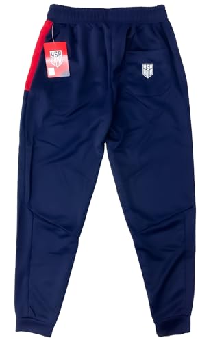 Icon Sports Officially Licensed Boy's U.S. Soccer Jogger Pants, USA Soccer Sweatpants Youth Sizes | Navy, Large3