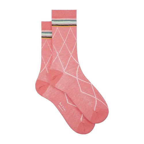 PS Paul Smith Women's Argyle Socks, Pink, One Size