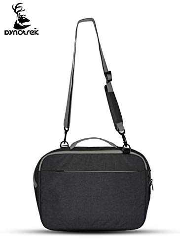 Image of Dynotrek Smart Shell 15.6 inch Laptop Sleeve Case, with Detachual Shoulder Straps Shockproof Cover, Accessory Pocket, Briefcase Computer Hand Bag, Compatible for HP, ASUS, Dell, Acer -Denim Grey