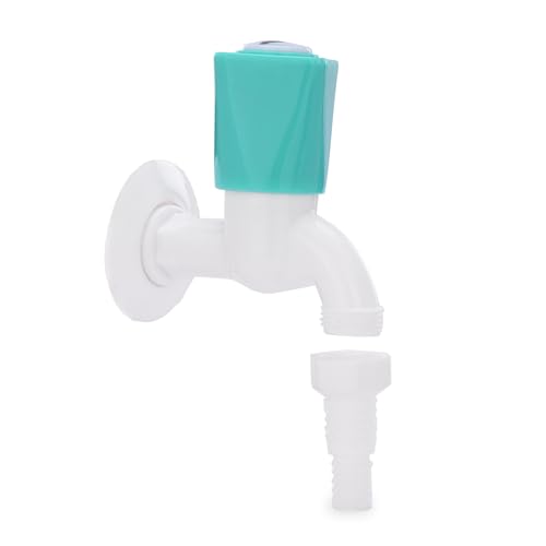 Image of PVC Blue Crystal Plastic Water Tap /Nozzle Short Body Plastic Bib Cock /Routing Tap /Washing Area /Kitchen Sink Tap /Bathroom Bib Cock for Hot & Cold Water (Code 603) (Pack Off, 1, Case)