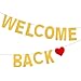 HOLIDYOYO ウェルカムバック 飾り おかえりバナー welcome back ハンギングバナー 吊り下げ ウェルカムバックサインバナー おかえり飾り 新学期シーズン 歓送迎会 誕生日 パーティー 教室 二次会 新学期 帰宅 装飾