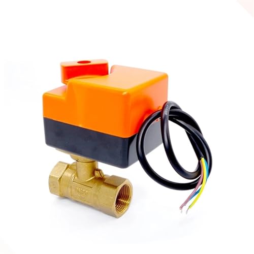 Válvula de bola motorizada de latón con interruptor manual de 1 pulgada 12V 2