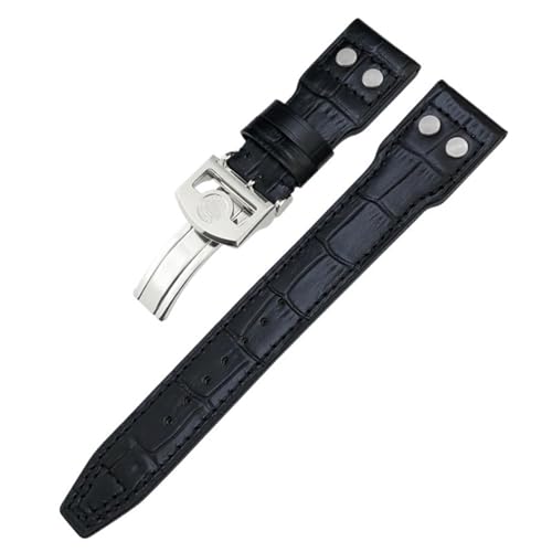 Bracelet de montre cuir rivets 21mm pour remplacer le bracelet IW3777