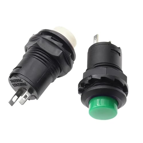 Bouton poussoir 12mm autobloquant vert DS-428 interrupteur rond
